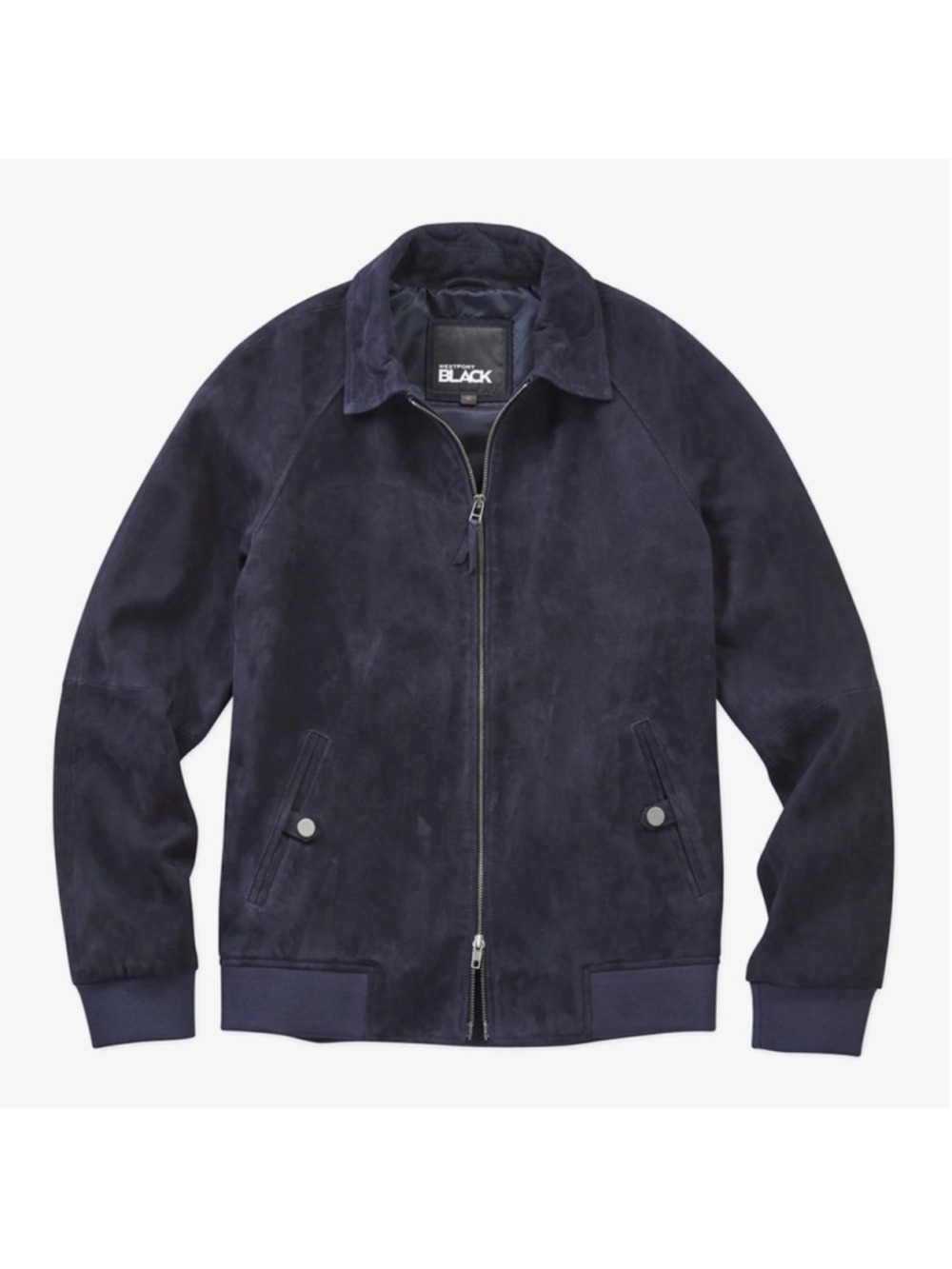 Westport Blue Goat Suede Bomber Jacket 2X